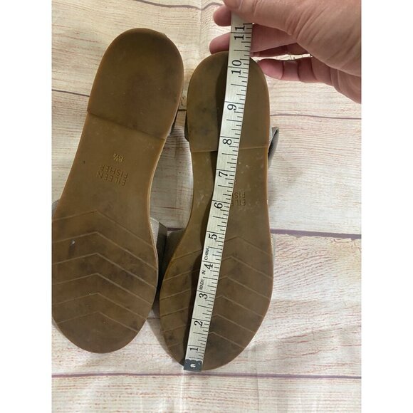 Eileen Fisher Women's Metallic Open Toe Casual Flats - 8.5 - Picture 8 of 10